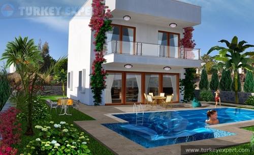Nieuwbouw zeezicht villa met privezwembad en garage te Bodrum