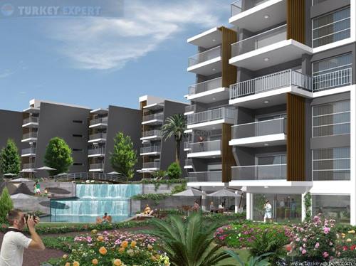 New development of apartments in Kusadasi center, with swimming pool and underground parking