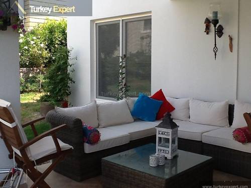 2 bedroom apartment for sale on a beach front complex having a private beach, Yalikavak Bodrum