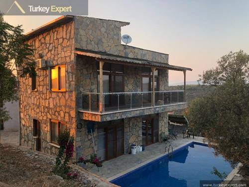 2 private houses for sale on a large plot of land near Bodrum airport