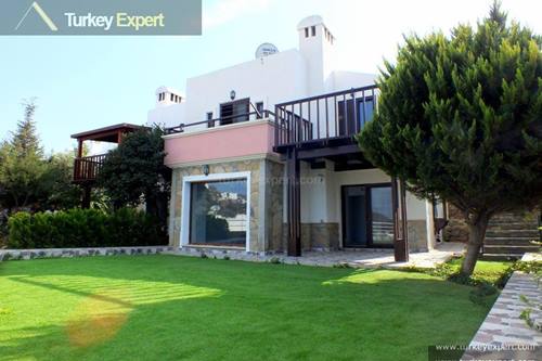 Holiday home for sale in Bodrum Gumusluk, good size private garden and sea views