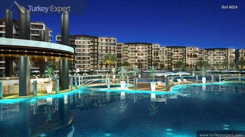Apartments for sale on a sea view resort near the Kusadasi Golf Course, with plenty of facilities on a complex