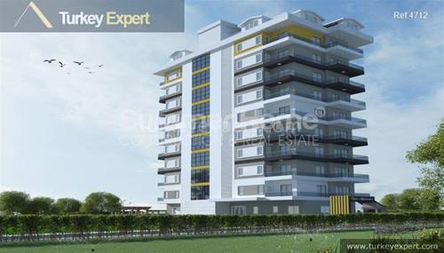 New apartment development in Alanya Mahmutlar close to beach and amenities