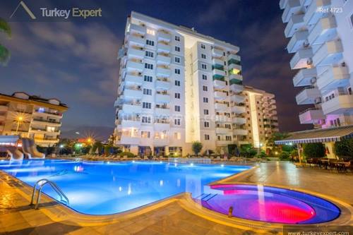 Alanya apartments for sale with panoramic views and many facilities on site