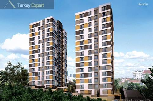 Modern apartments for sale in Istanbul Kagithane district near prestigious shopping malls