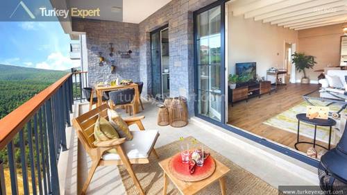 Country-living style modern apartments for sale with forest views near Kartal