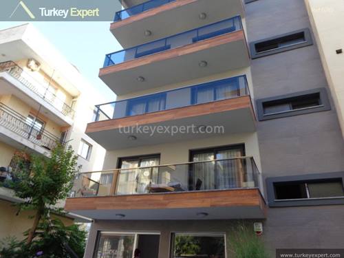 New, fully furnished residential apartment with private garden in Kusadasi center