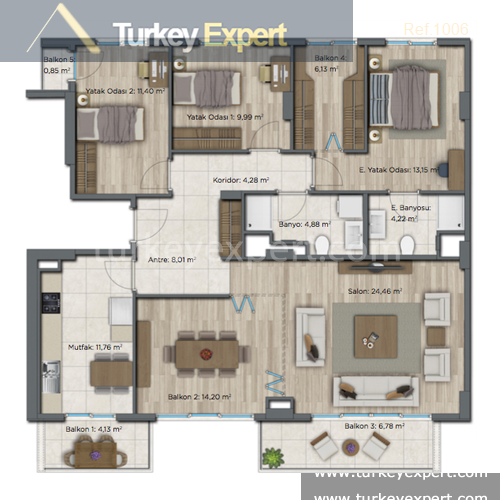 _fp_modern mansions with social areas for sale in istanbul umraniye asian side18