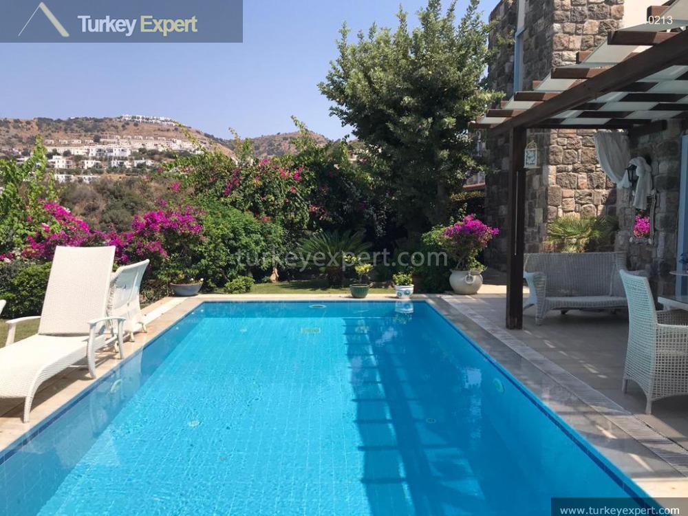 villa in bodrum gumusluk with a private pool and panoramic5