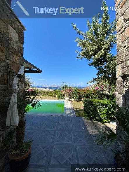 villa in bodrum gumusluk with a private pool and panoramic7