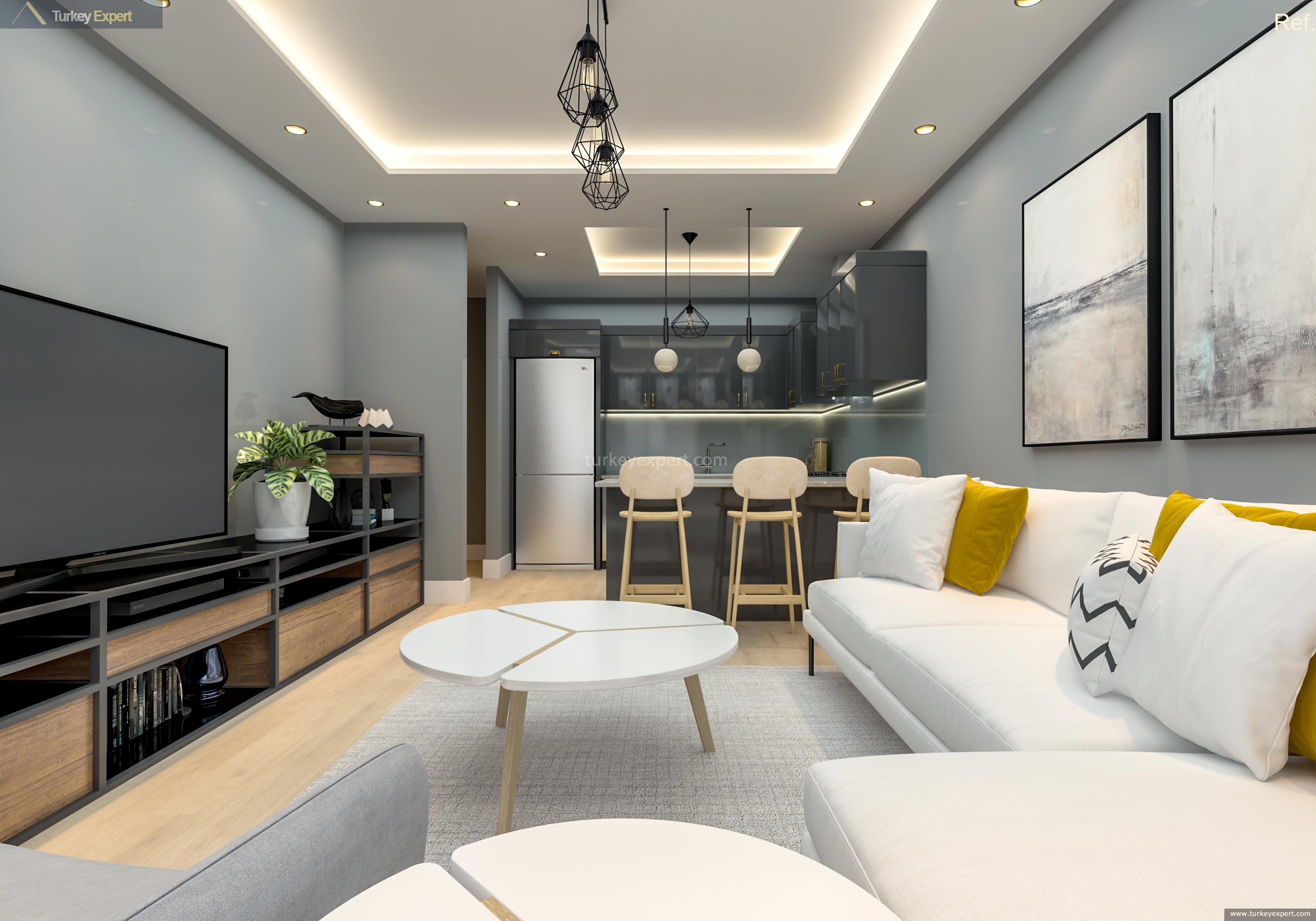 Affordable new flats with installments in Mersin Tece near the sea 1