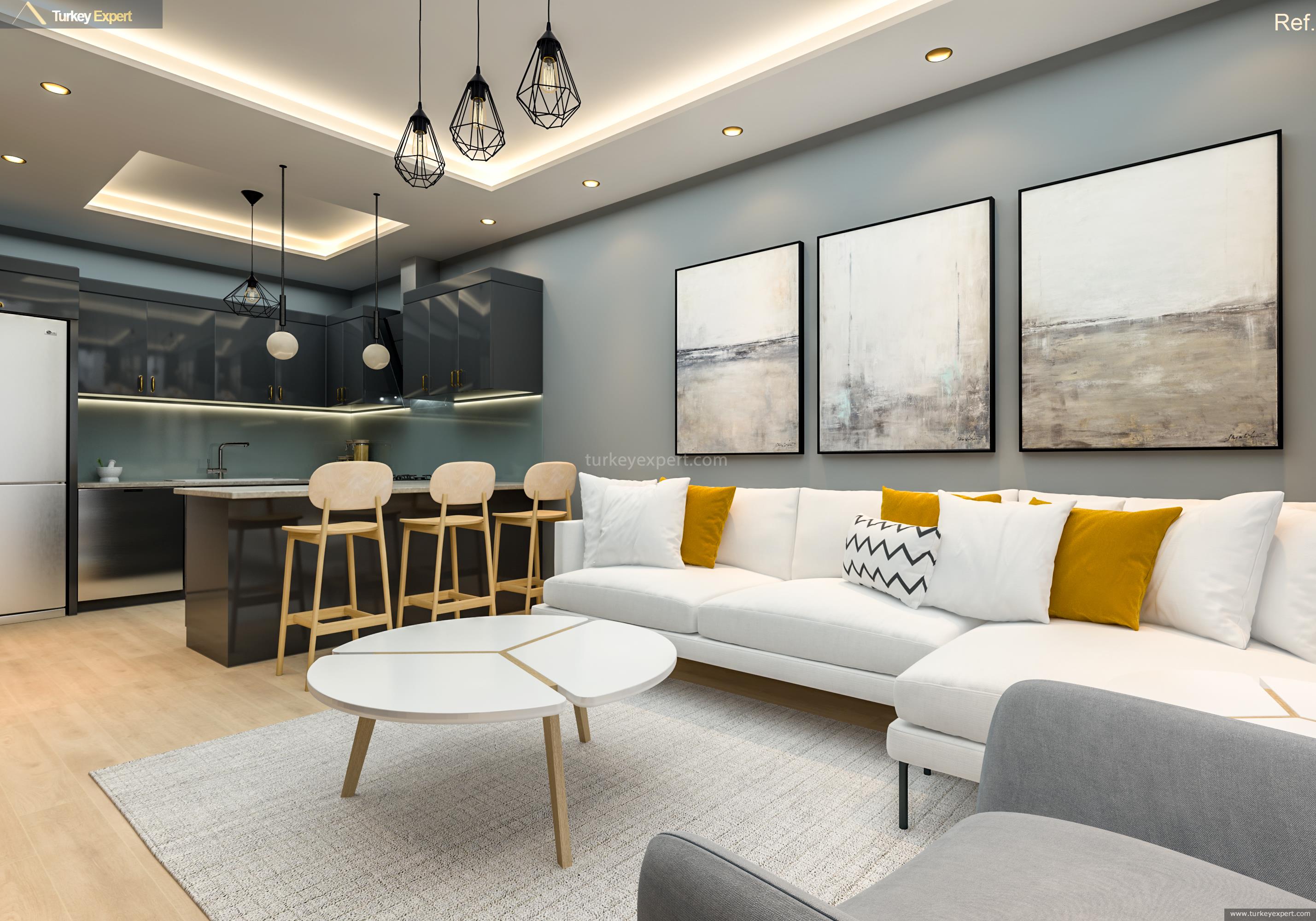 Affordable new flats with installments in Mersin Tece near the sea 2