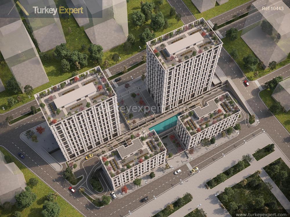 A new project with apartments and shops in Istanbul Umraniye 0