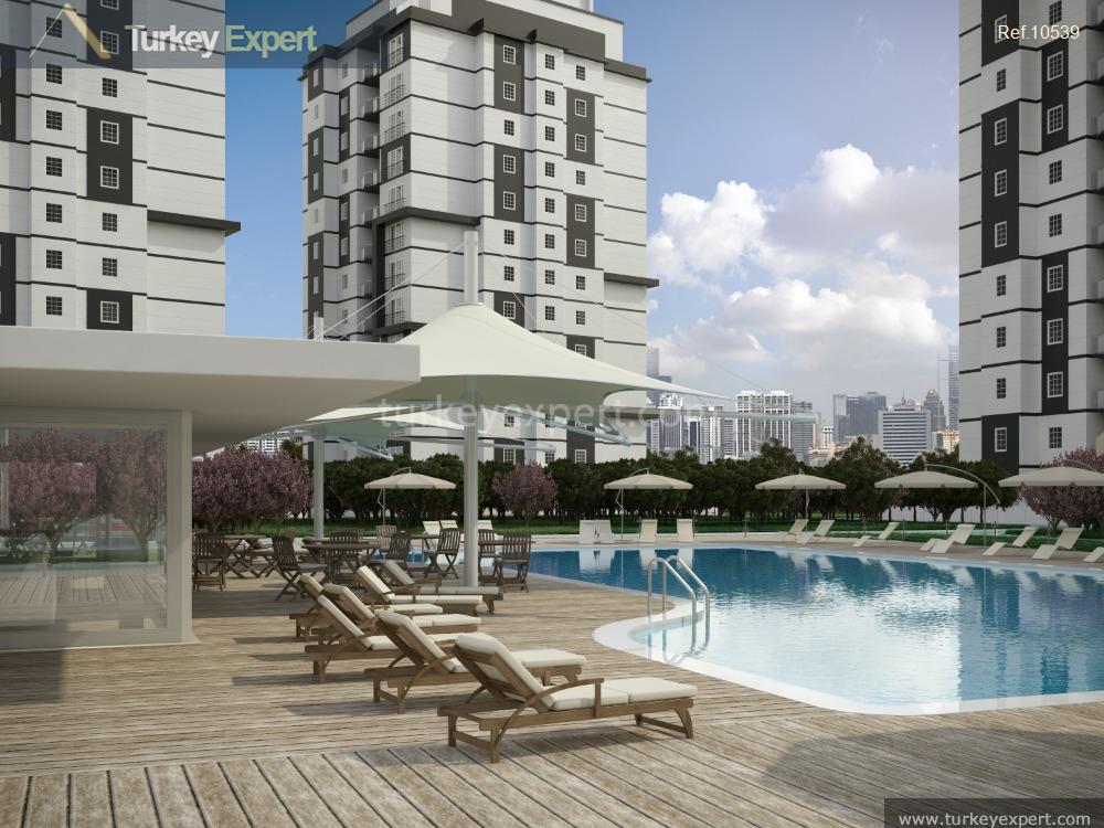 Apartments of various sizes for sale in Istanbul Basaksehir on a new project with payment plans 0