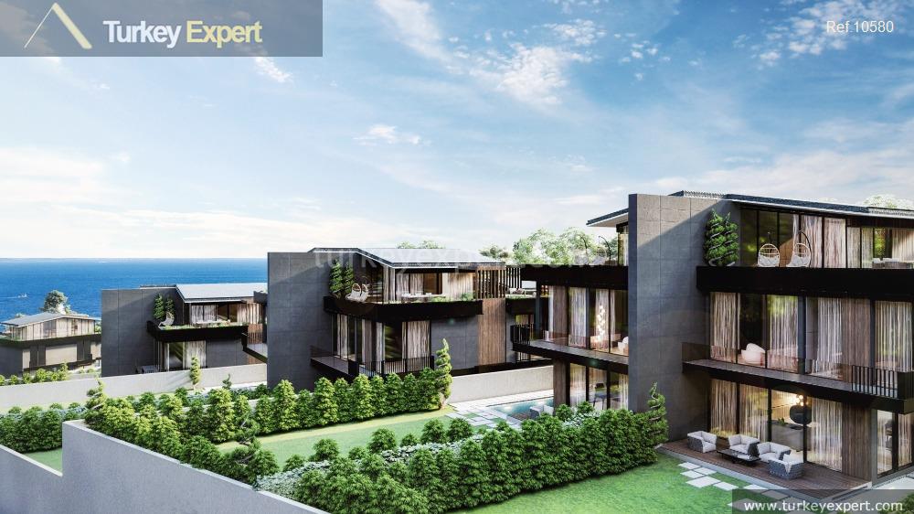 luxurious triplex villas with sea view for sale in istanbul51