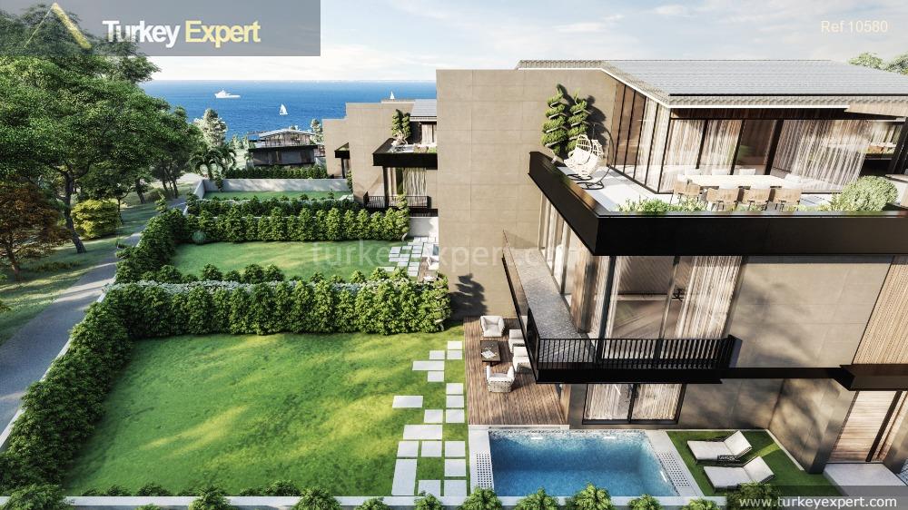 luxurious triplex villas with sea view for sale in istanbul71