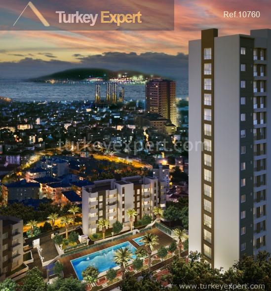 istanbul kartal apartments in a complex with facilities and sea5