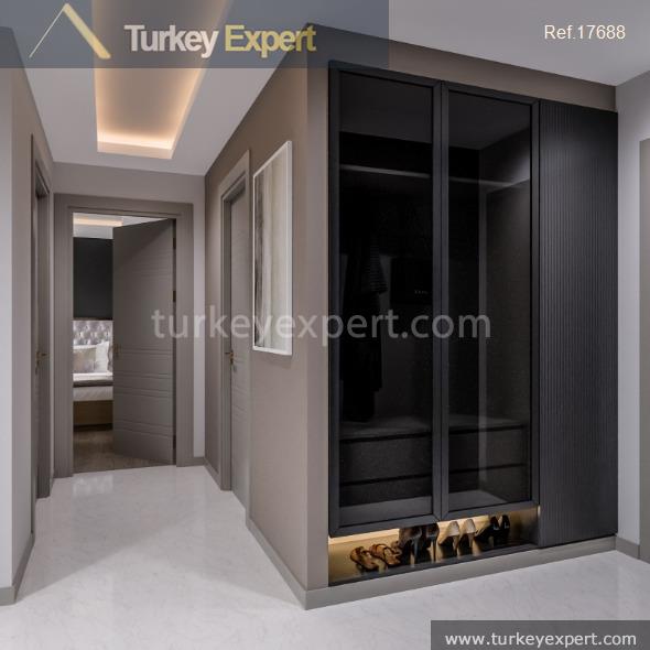 new mersin apartments in a complex near the sea with3