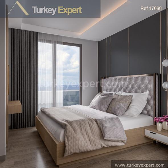new mersin apartments in a complex near the sea with4