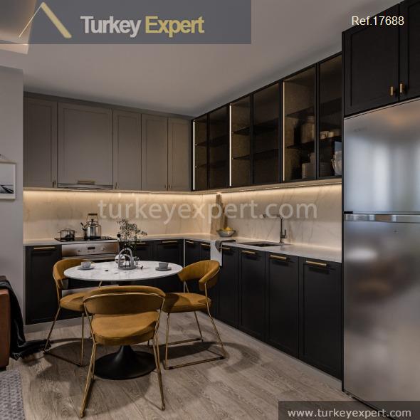 new mersin apartments in a complex near the sea with5
