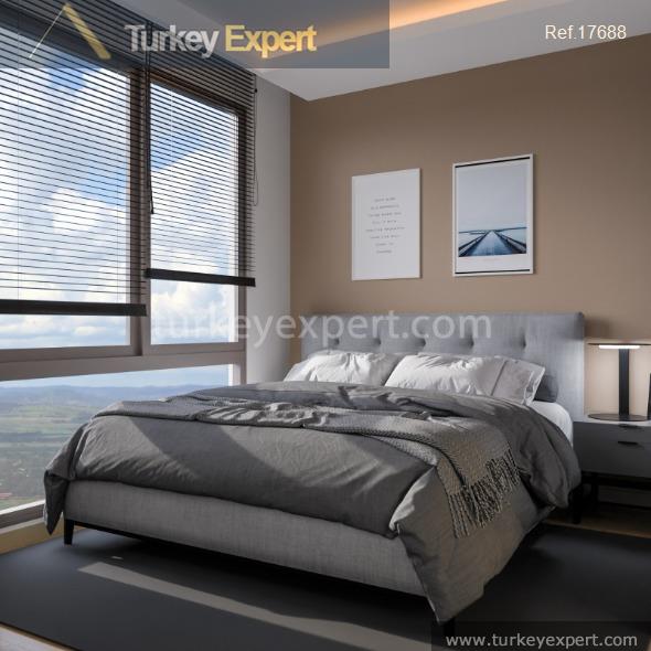 new mersin apartments in a complex near the sea with6