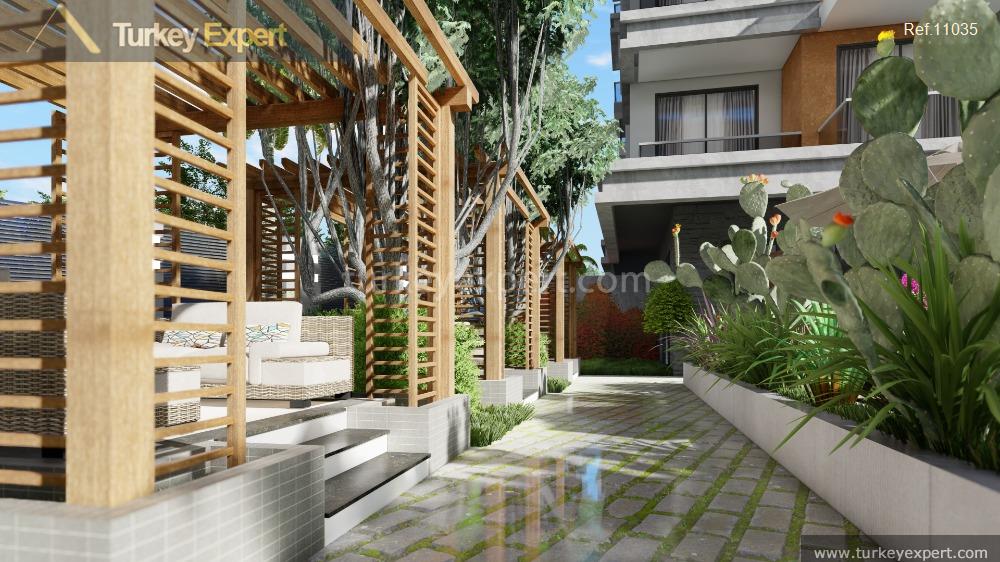 Alanya properties in a complex with social facilities for sale in Avsallar 2