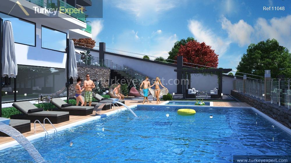 Apartment complex in Alanya Kestel with a communal pool 0