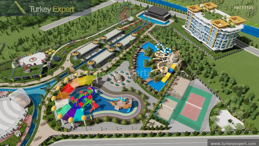 Alanya apartments with 5-star hotel facilities and an aqua park located near the sea 2