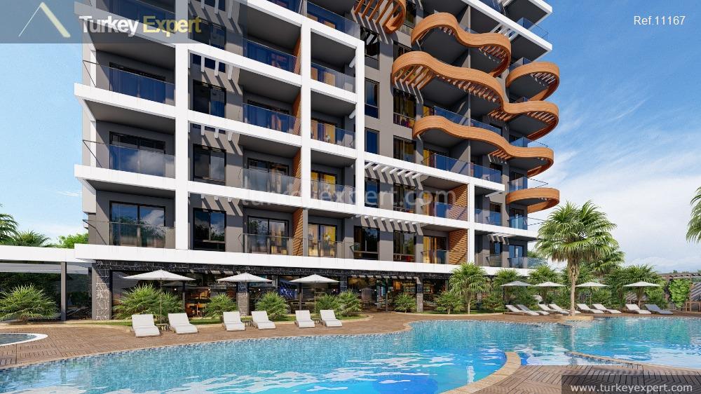 14apartments with various floor plans with recreational facilities in alanya4