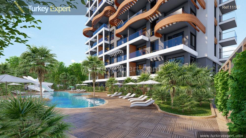 Apartments with recreational facilities for sale in Alanya Avsallar 1