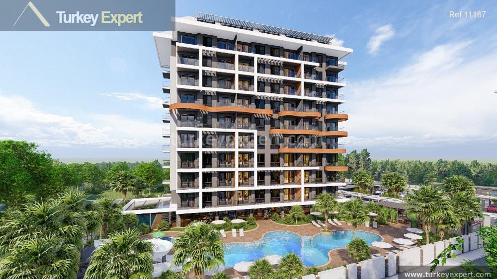 17apartments with various floor plans with recreational facilities in alanya1