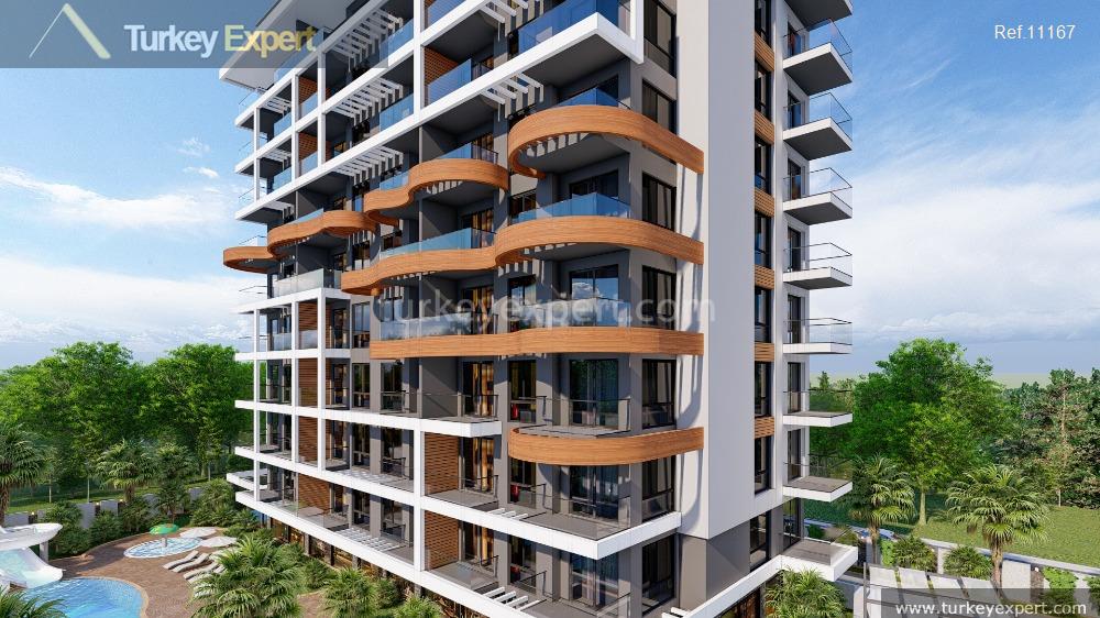 18apartments with various floor plans with recreational facilities in alanya7