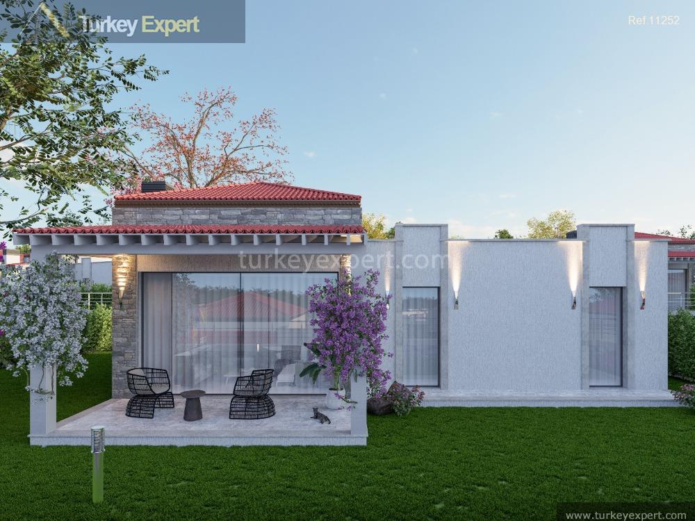 A new project of 3-bedroom single-level villas with ample gardens in Bodrum 0