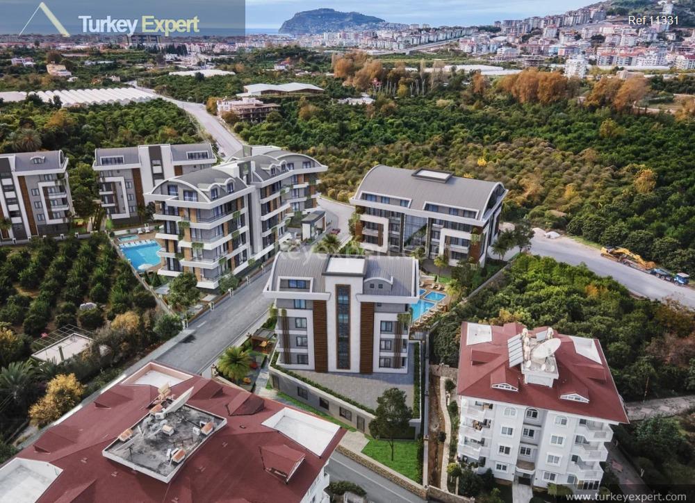 Alanya apartments in a gated complex with facilities 0