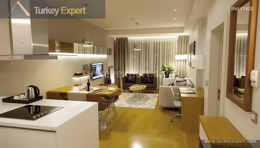 خرید ملک در استانبول شامل یک آپارتمان کاملا مبله در پروژه مسکونی با کانسپت هتل در منطقه Beşiktaş 1