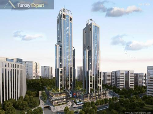 Centrally located spacious apartments with views for sale in Istanbul ...