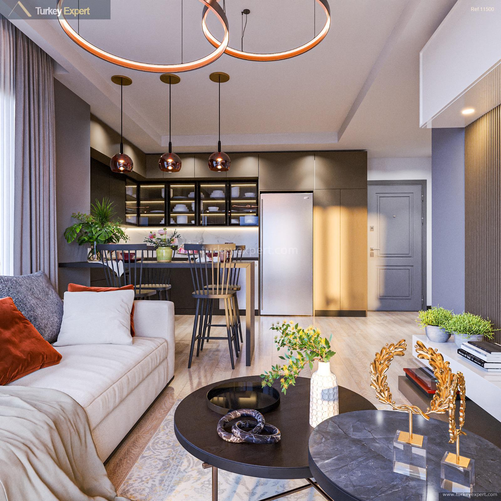 Sea-view 1-bedroom apartments for sale in Mersin Tece, with a communal pool 2