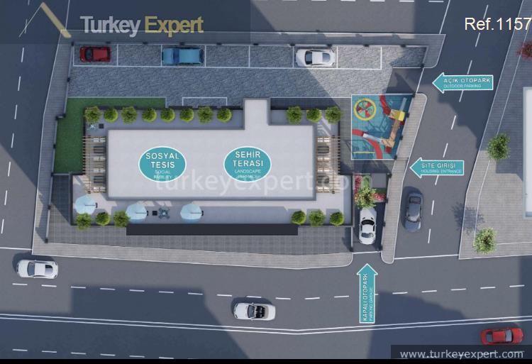 Istanbul Levent apartments in a new residential block with a rooftop 1