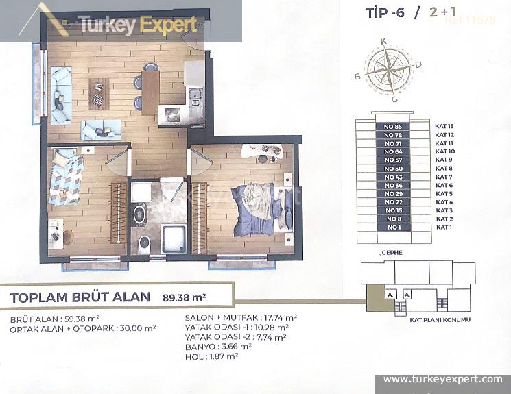 istanbul levent apartments in a new residential block9