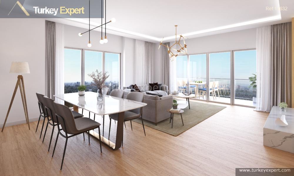 Minimalist design apartments with various floor plans in Istanbul Eyup 1