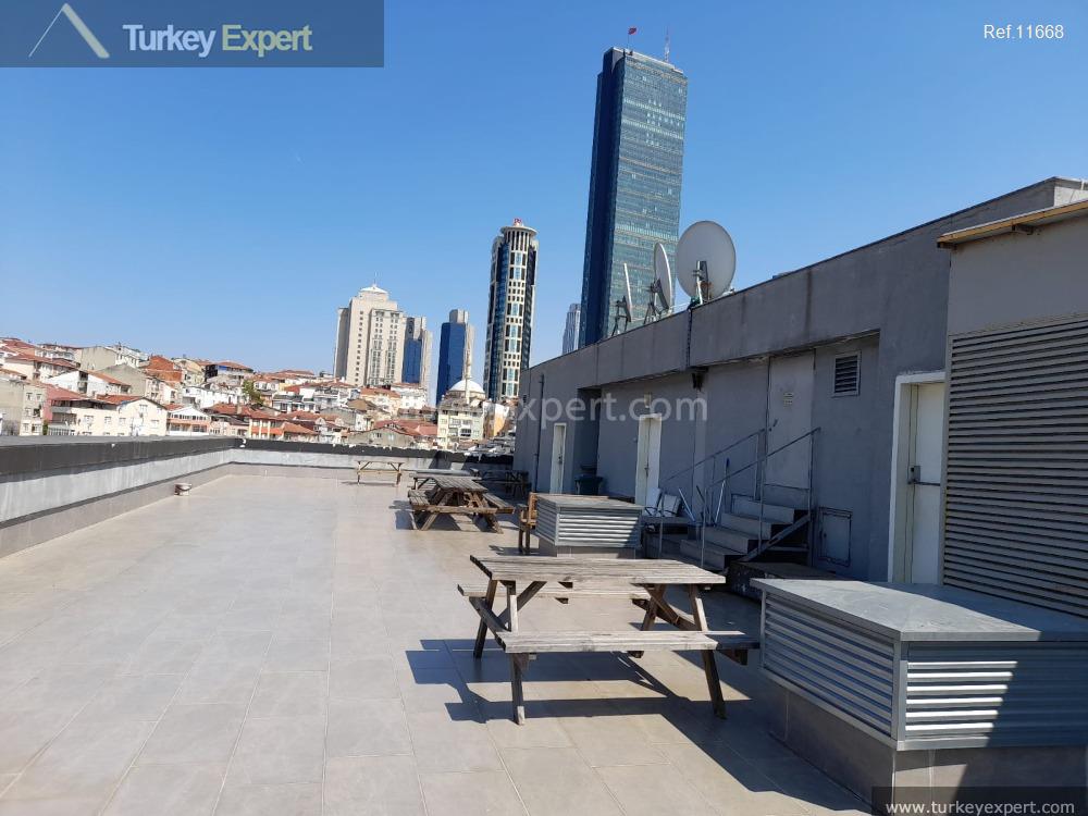 9th-floor apartment for sale in Istanbul Kagithane with a large roof terrace 0