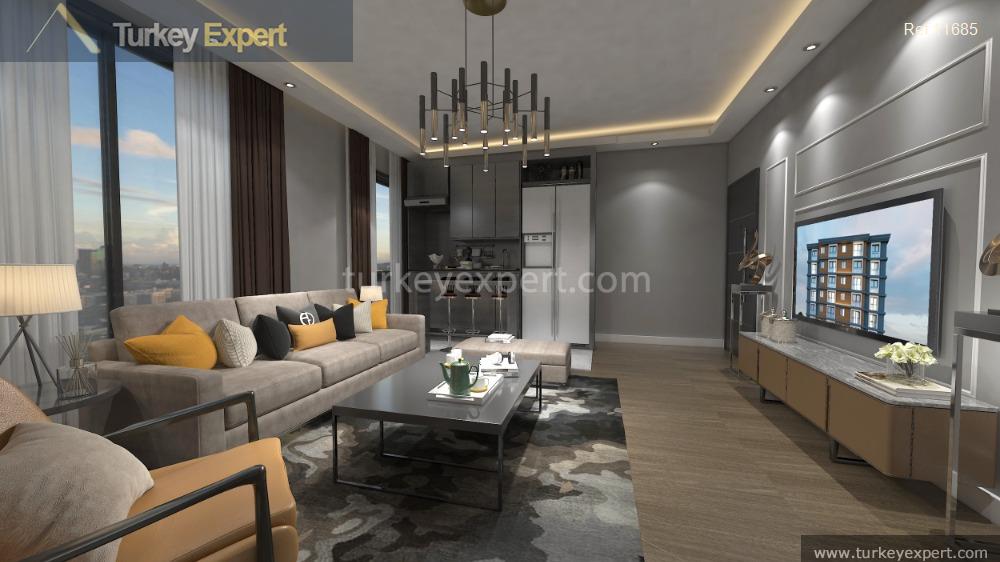 Apartments in Istanbul Kagithane containing an art gallery and concierge services 3