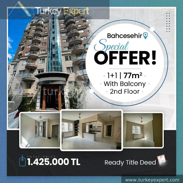 1affordable ready to move apartment for sale in bahcesehir