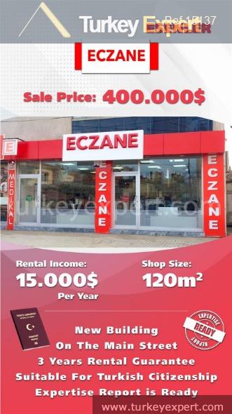 011commercial shop in istanbul with a 3year rental guarantee suitable