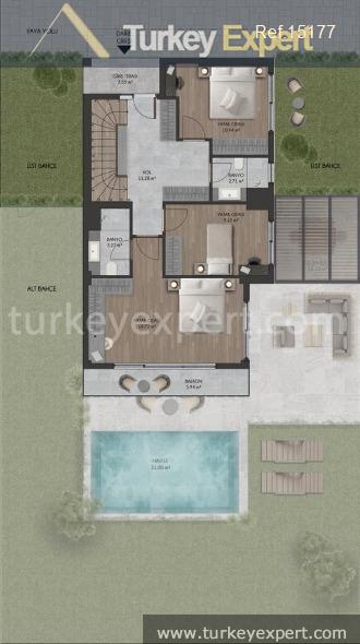 contemporary villas in istanbul zekeriyakoy with private pools and lush30