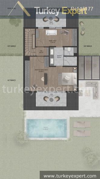 contemporary villas in istanbul zekeriyakoy with private pools and lush32