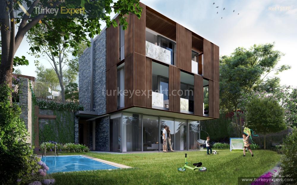 00001ecofriendly villas for sale in istanbul cekmekoy with facilities and