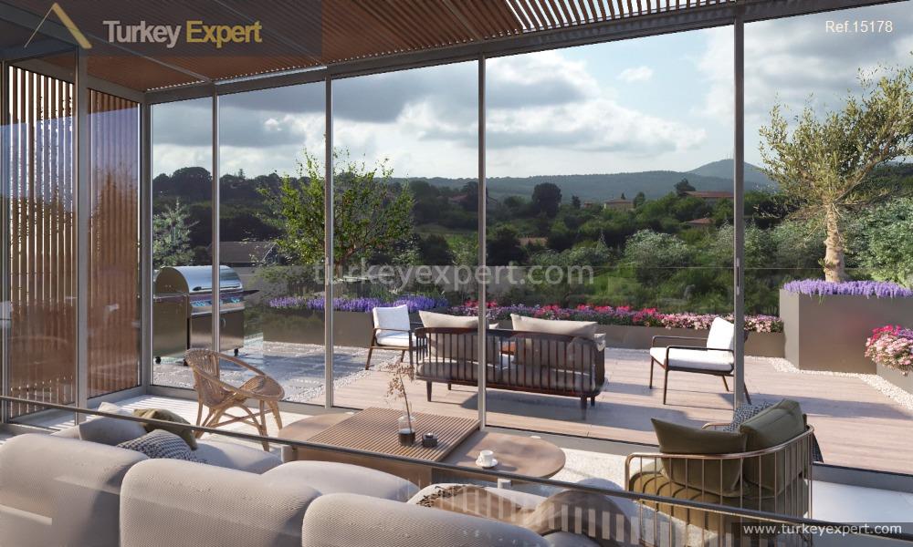 Environment-friendly villas for sale in Istanbul Cekmekoy with private pools 0