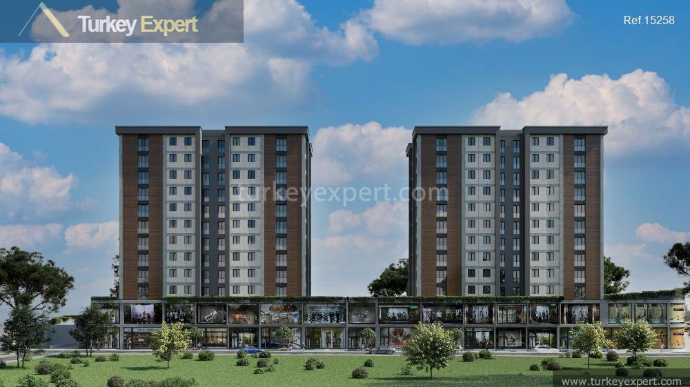 Новый проект с квартирами, магазинами и офисами в Стамбуле Багджылар 1