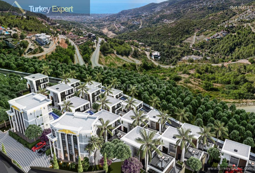 103modern designer villas with swimming pools for sale in alanya